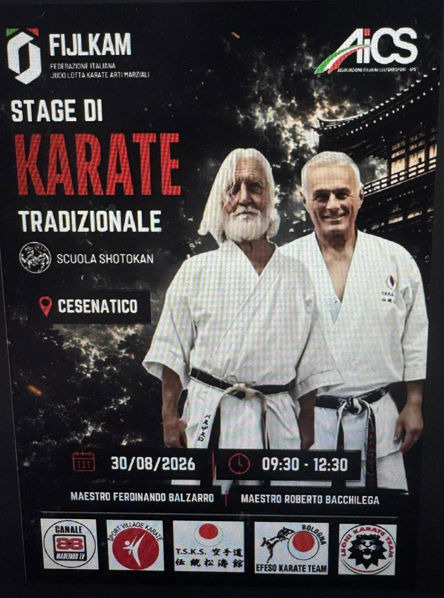 Stage di Karate a Cesenatico, 30 agosto